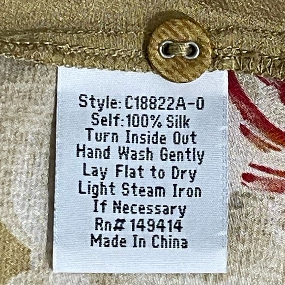 Johnny Was Vintage Rose Mara Button Up Silk Blouse - Picture 8 of 9